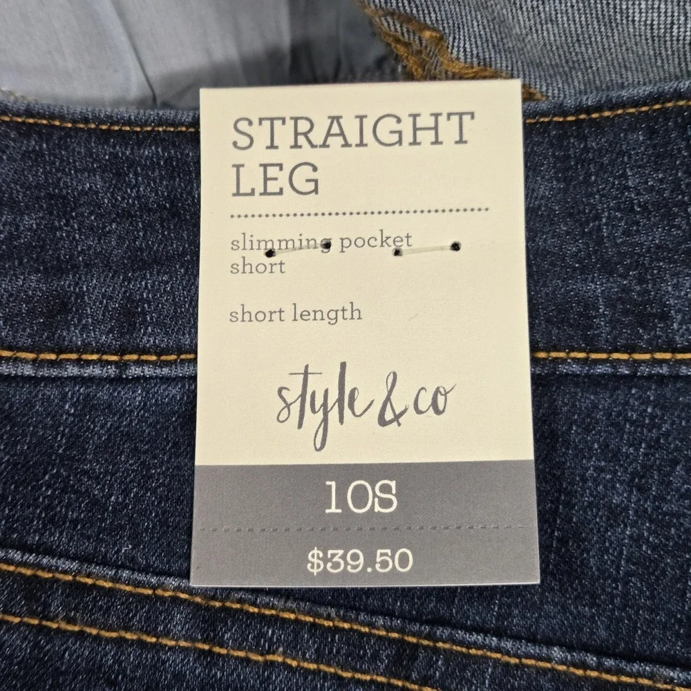 Style & Co Women Jeans 10S Blue Denim Straight Leg NWT - Picture 6 of 13